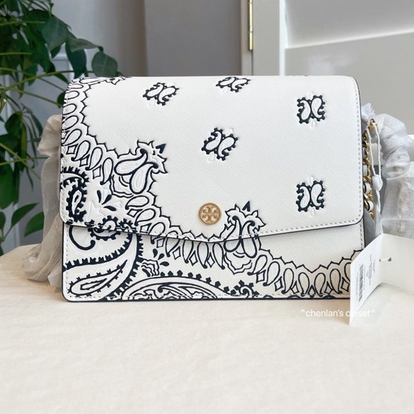 🔥NeW! Tory Burch Robinson Convertible Shoulder Bag Bandana - Picture 6 of 16